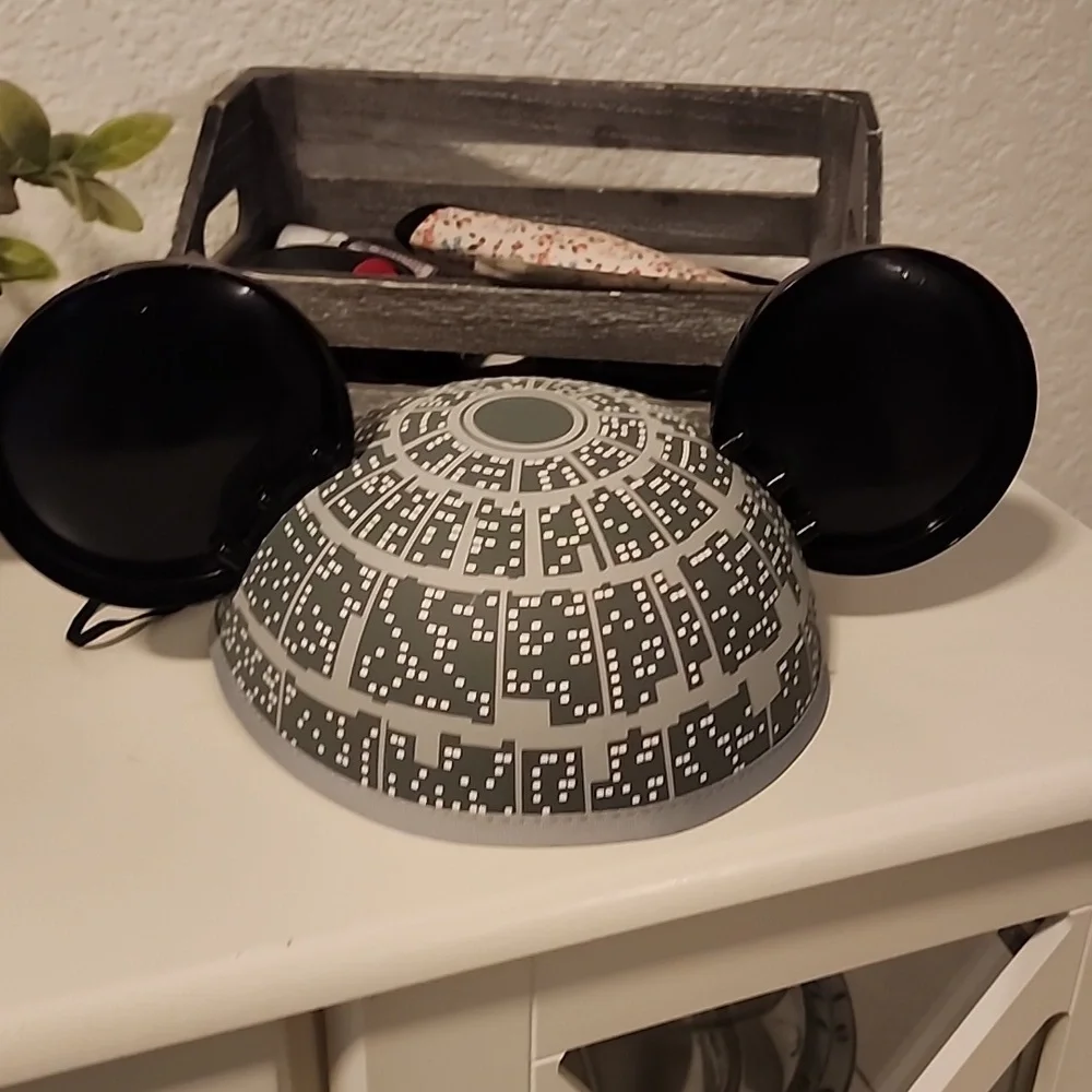 Disney Parks Star Wars Death Star Mickey Ears Hat Adult, NWT!